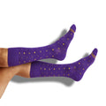 Purple / Gold Mixed Dot Dress Socks