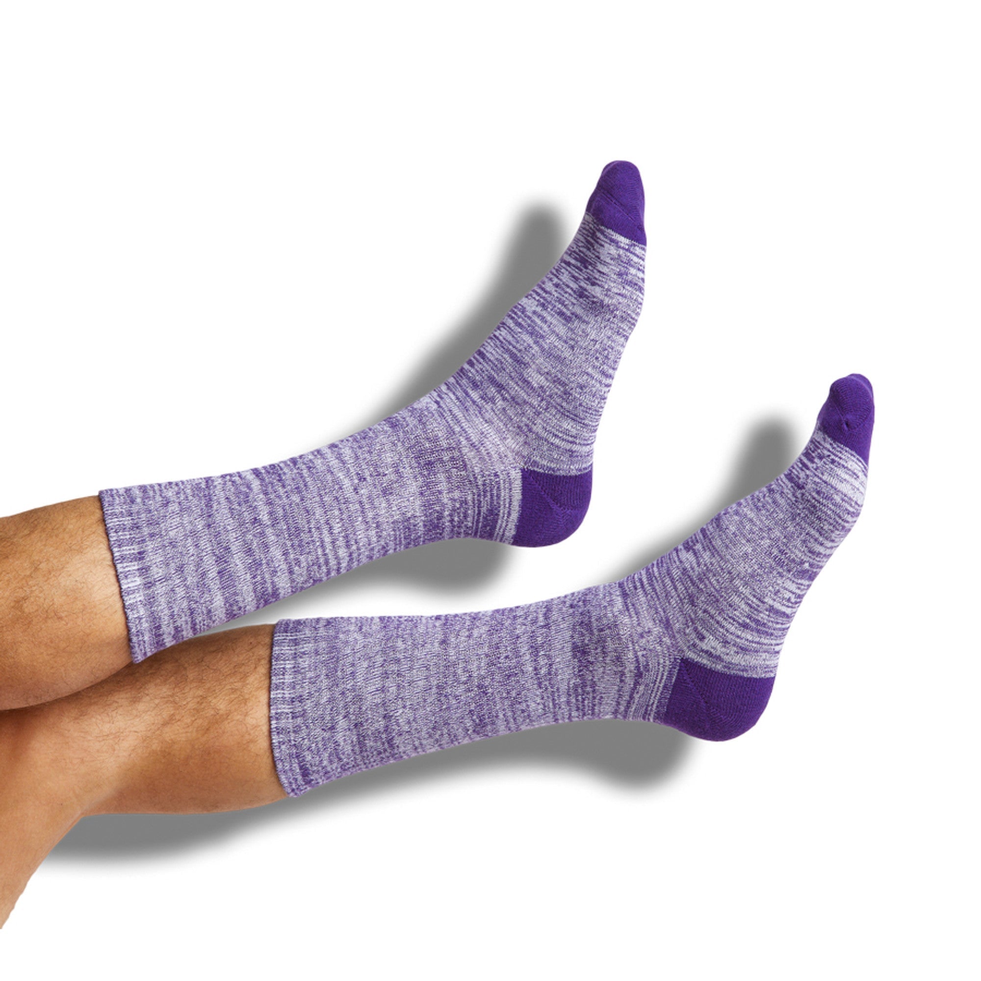 Purple / White Marl Casual Socks