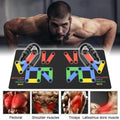 Push Up Bars Stand S Shape Fitness Workout Gym Exercise with Push-Up Training Mat