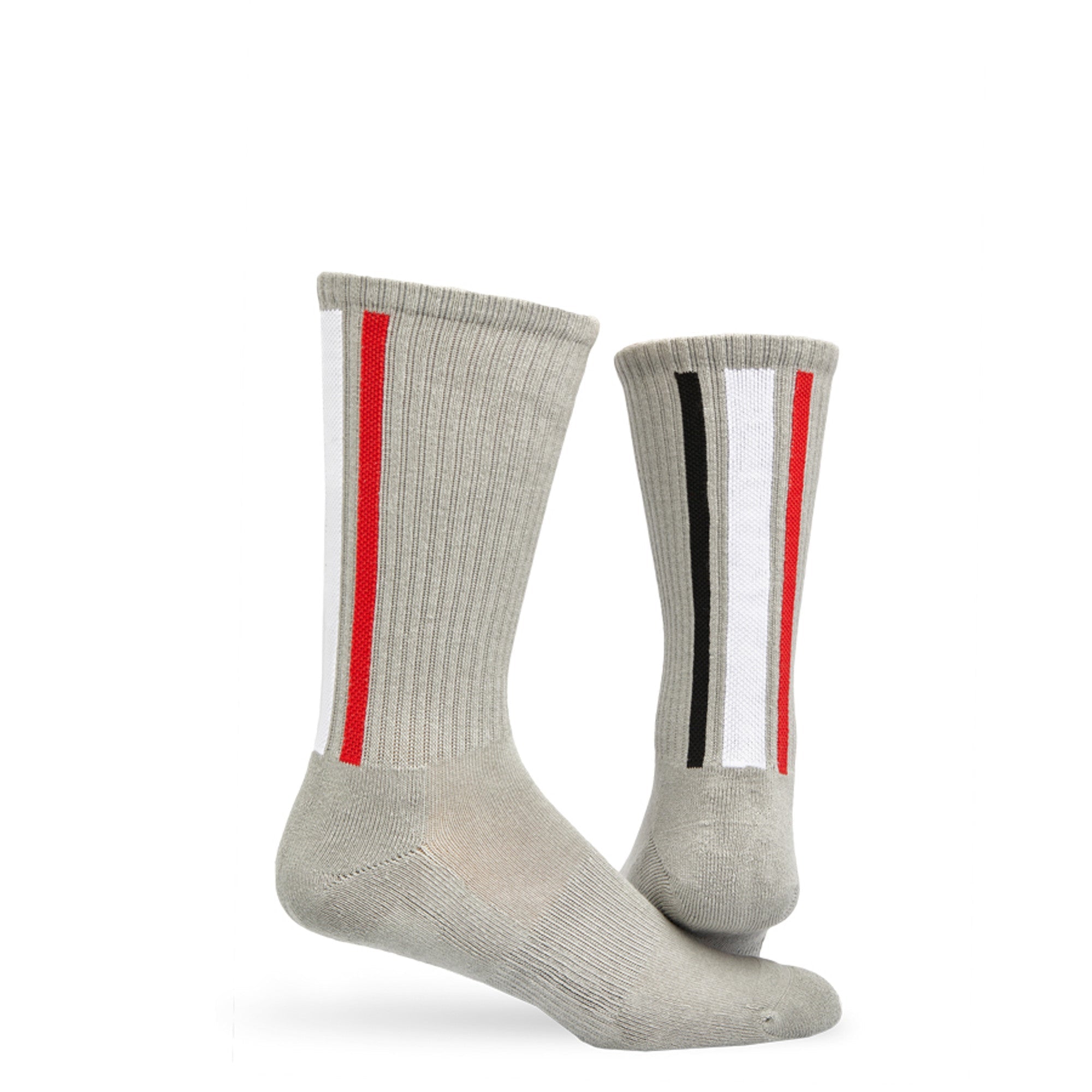 Red / Black Vertical Stripe Casual Socks