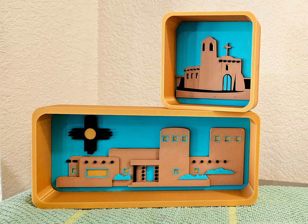 3d New Mexico Adobe Display Accessory Trinket Tray Box Choice of styles