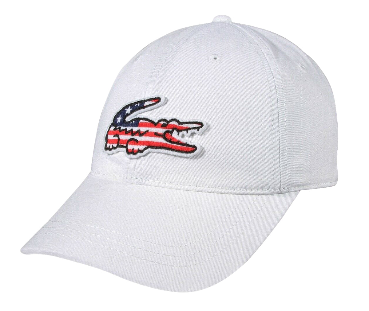 Lacoste Mens Big Croc USA Gabardine Cap