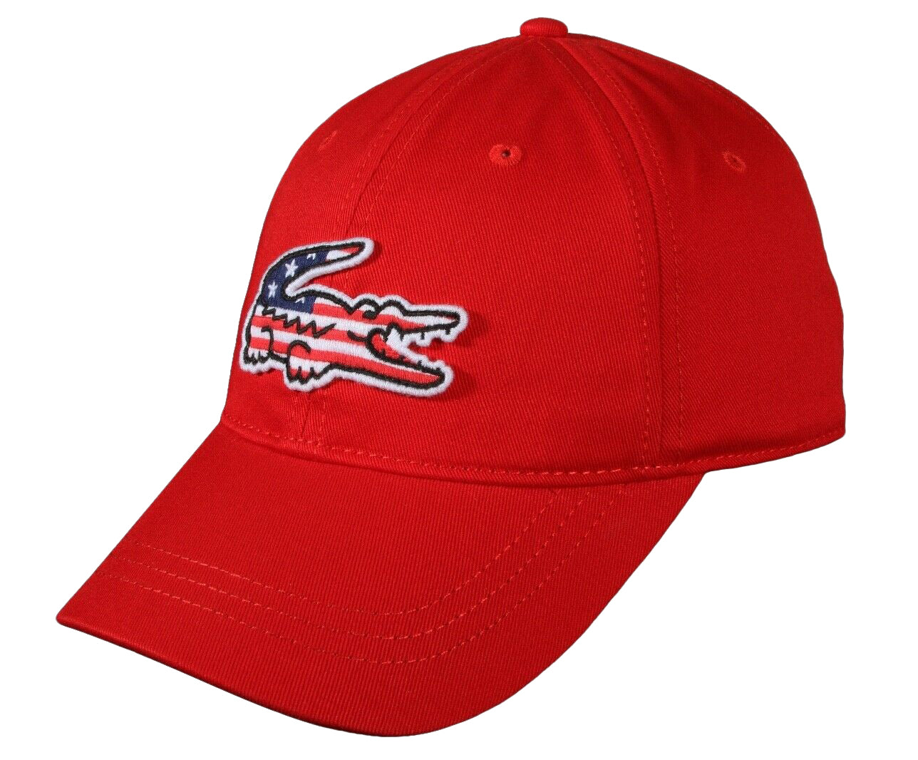 Lacoste Mens Big Croc USA Gabardine Cap