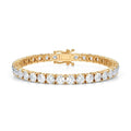 12.50 CTW D VS Round Lab Grown Diamond 7.5" Tennis Bracelet 14k Yellow Gold