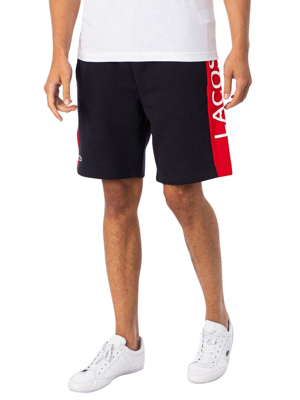 Lacoste Men's Regular Fit Cotton Fleece Colorblock Shorts