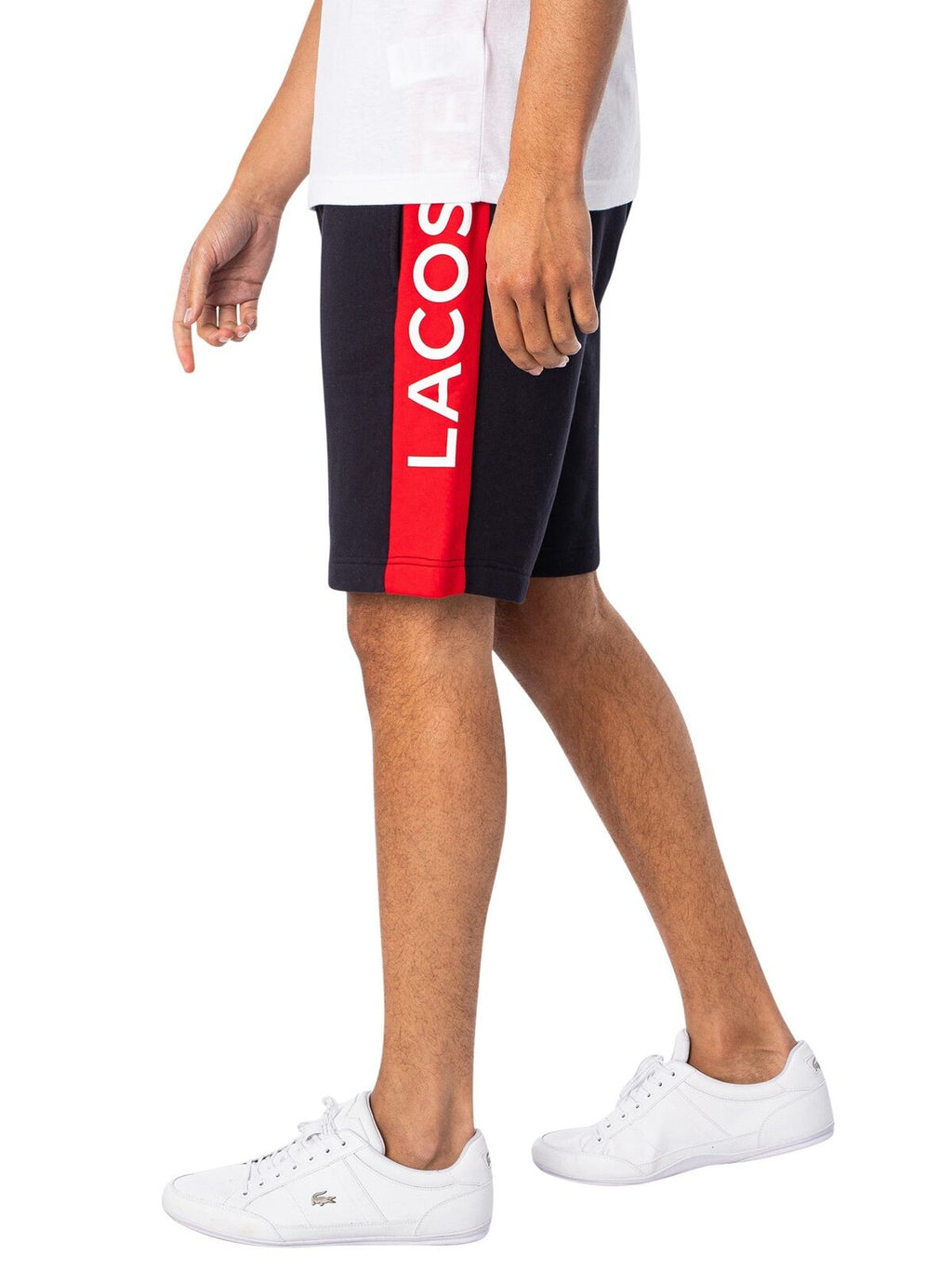 Lacoste Men's Regular Fit Cotton Fleece Colorblock Shorts