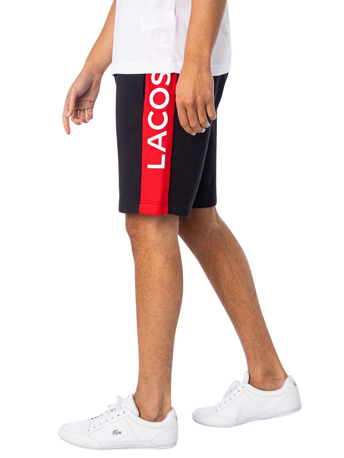 Lacoste Men's Regular Fit Cotton Fleece Colorblock Shorts