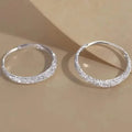 S925 Sterling Silver Sparkling Starry River Hoop Earrings