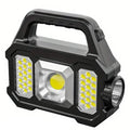 Solar Portable Flashlight & Handheld Searchlight with Side Lights