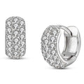 Sterling Silver CZ Hoop Earrings