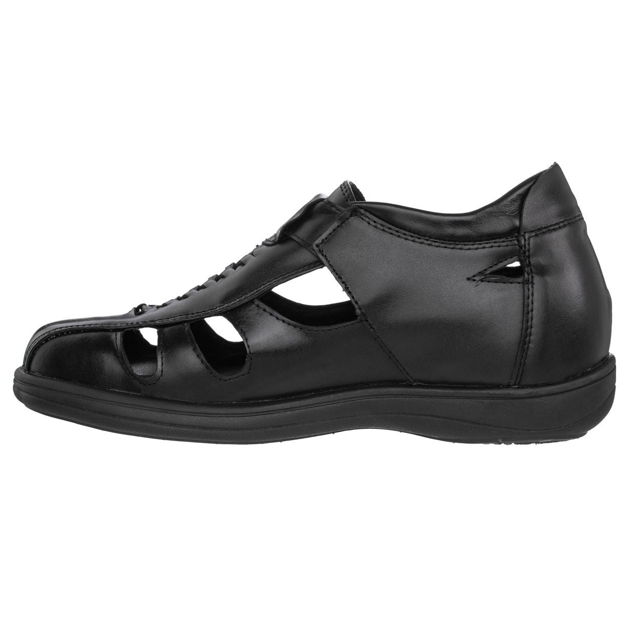 TOTO Black Braided Leather Sandals - Three Inches - G1307