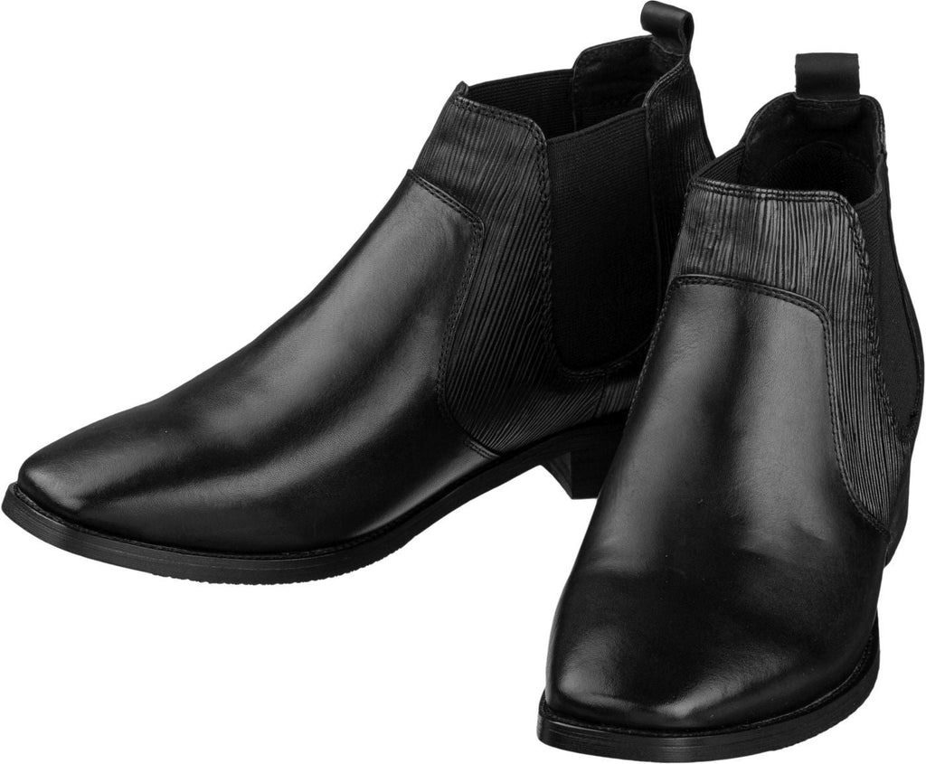 CALTO Black Leather Chelsea Boots - 3 Inches - T54021