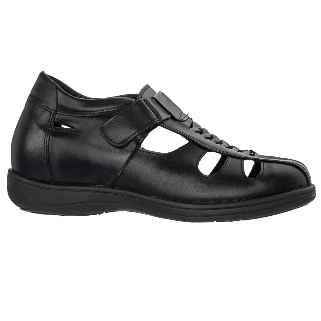 TOTO Black Braided Leather Sandals - Three Inches - G1307