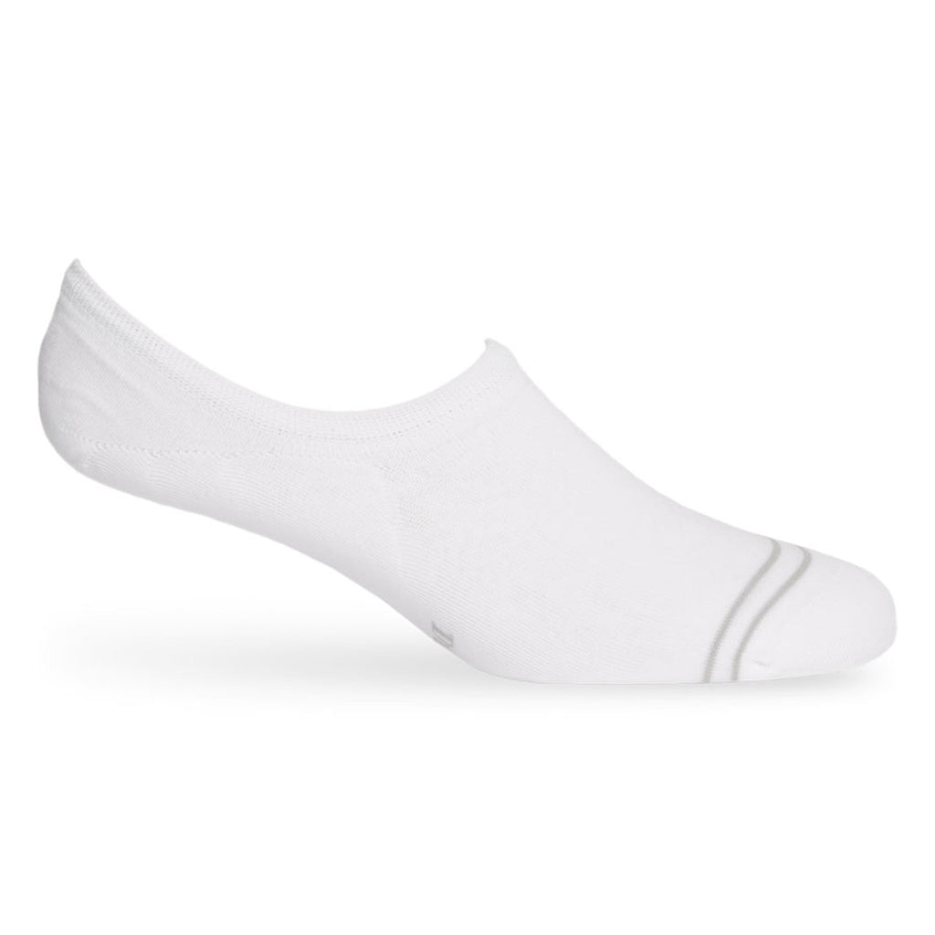 White Cotton No-Show Socks - 3 Pack