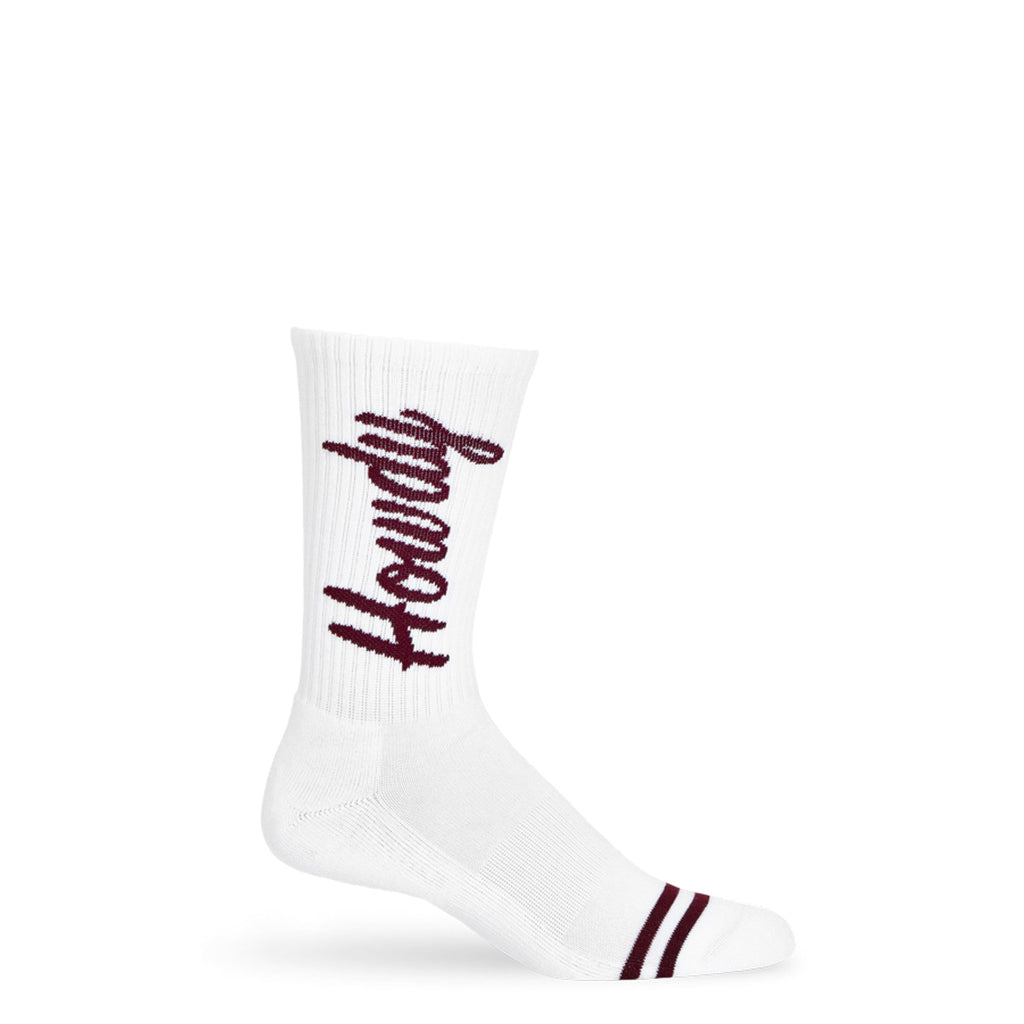 White Howdy Casual Crew Socks
