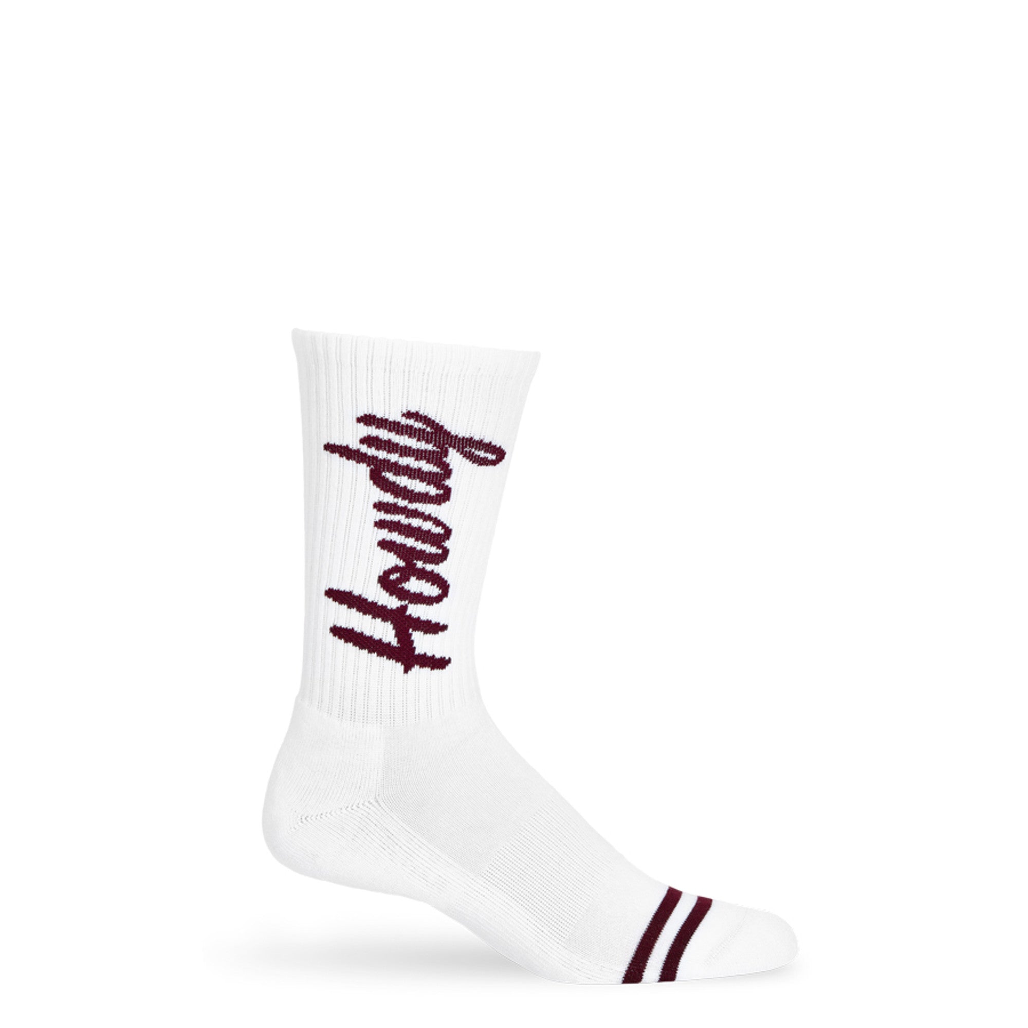 White Howdy Casual Crew Socks