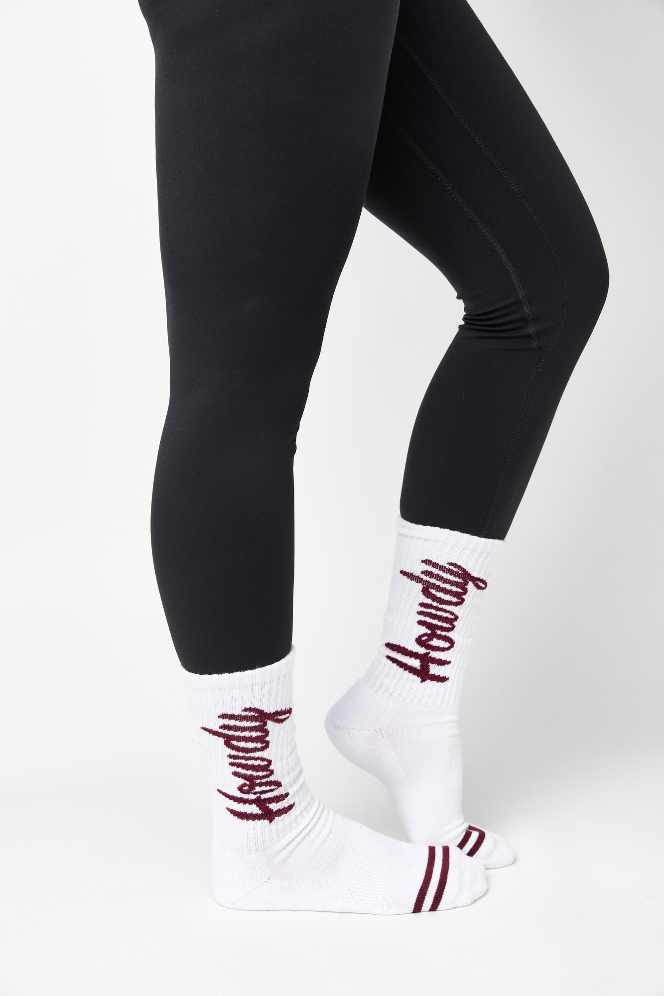 White Howdy Casual Crew Socks