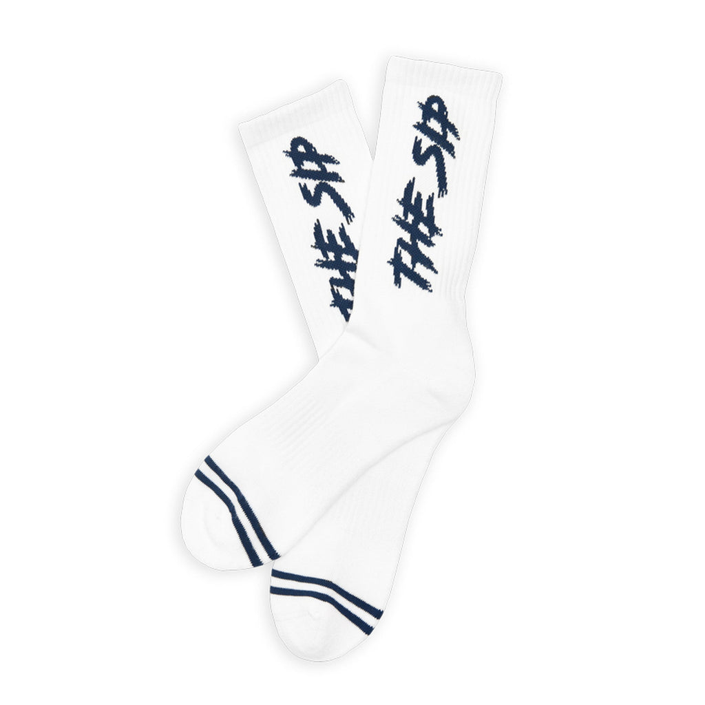 White The Sip Casual Crew Socks