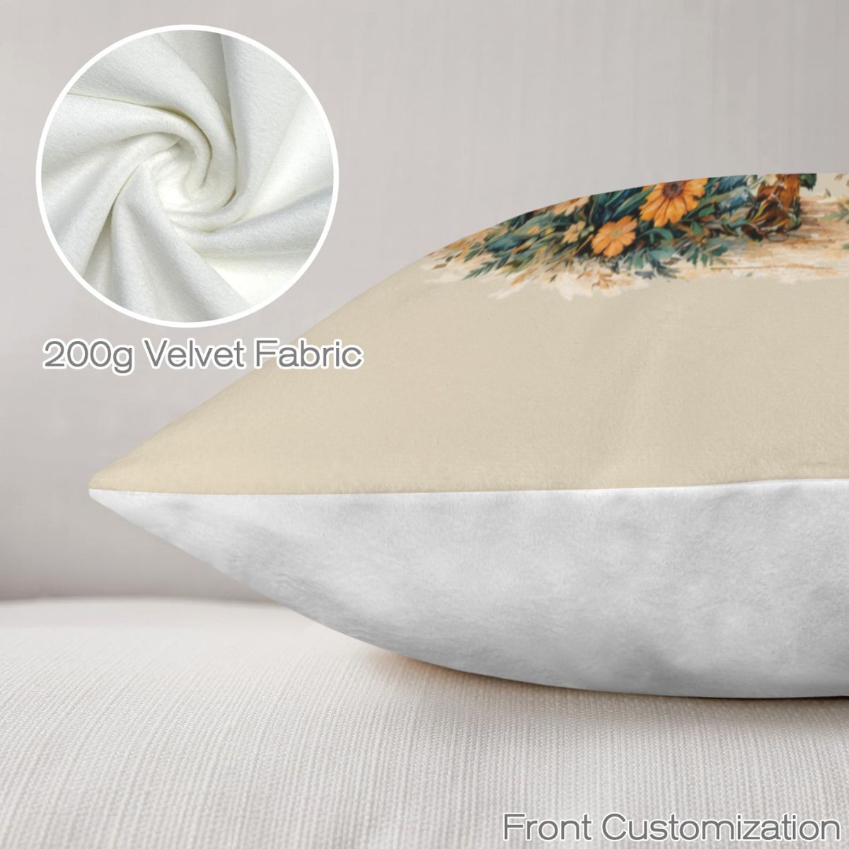 Baha Ranch Velvety Soft Painted Longhorn Pillow Cover Made in America